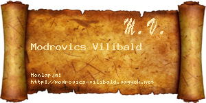 Modrovics Vilibald névjegykártya